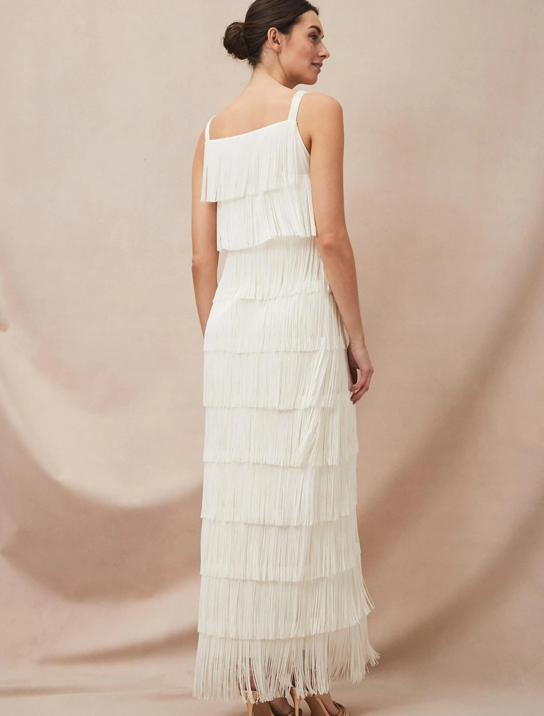 Elecia Fringe Wedding Dress