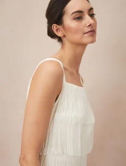 Elecia Fringe Wedding Dress