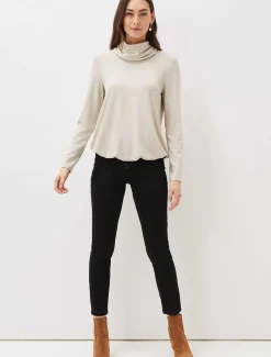 Elia Cowl Neck Blouson Top