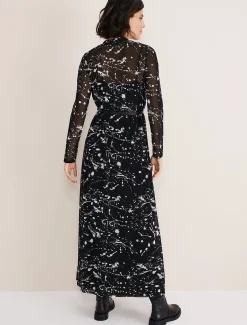Elianna Splatter Long Sleeved Dress