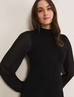 Eliza Chiffon Sleeve Knit