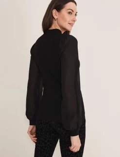 Eliza Chiffon Sleeve Knit