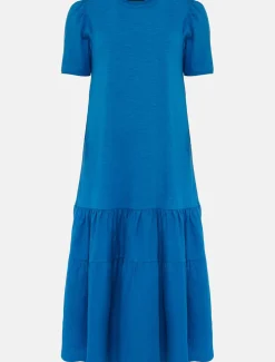 Elizabeth Tiered Round Neck Midi Dress