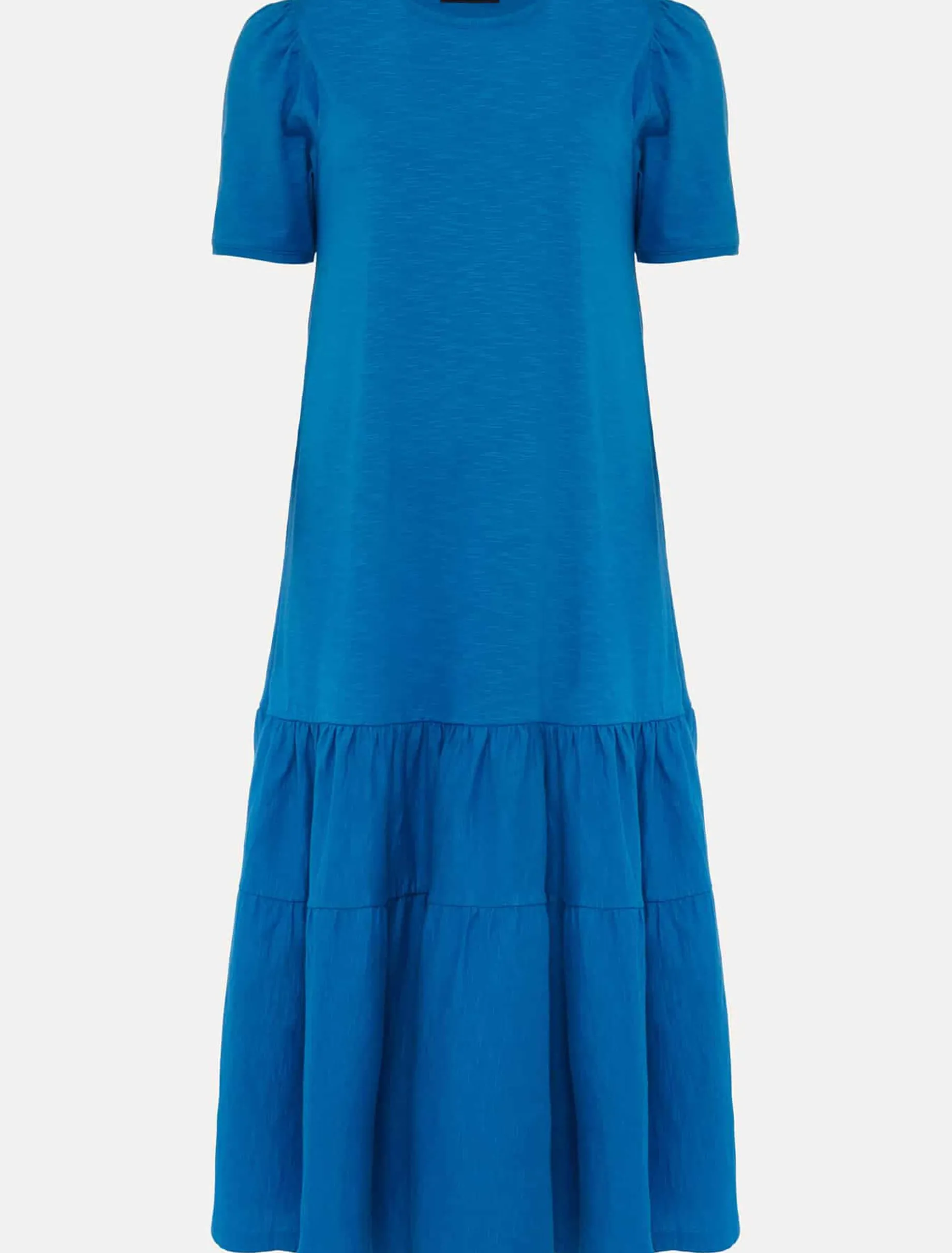 Elizabeth Tiered Round Neck Midi Dress