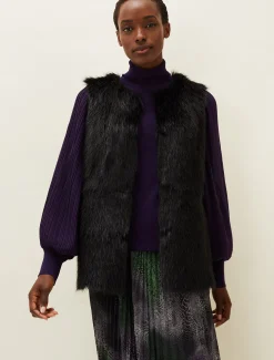 Ella Longline Reversible Faux Fur Gilet
