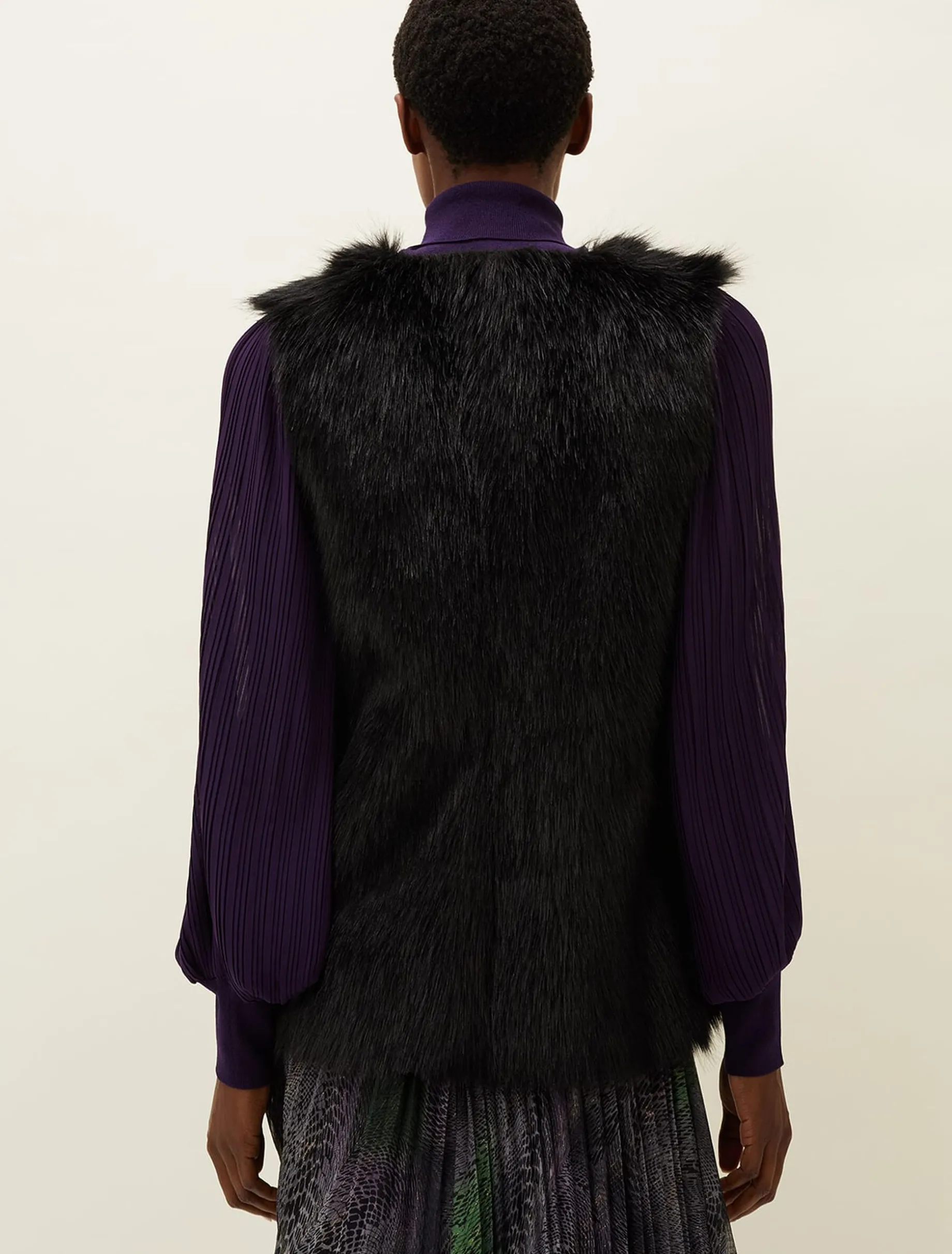 Ella Longline Reversible Faux Fur Gilet