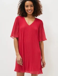 Ella Pleated Shift Dress