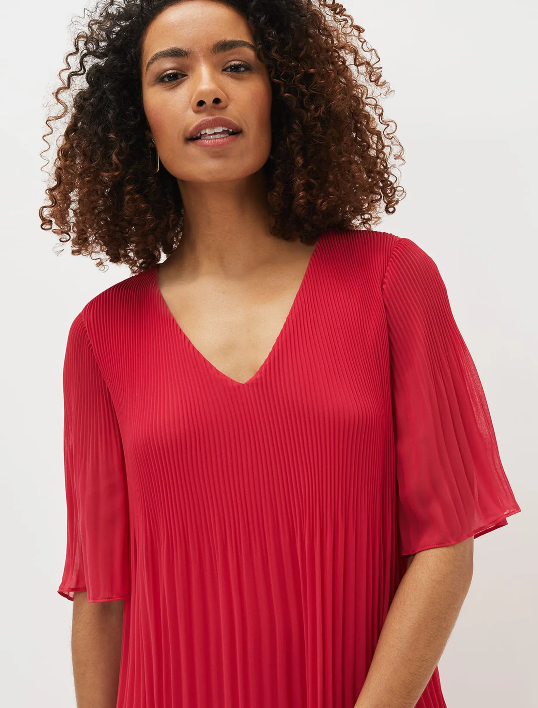 Ella Pleated Shift Dress