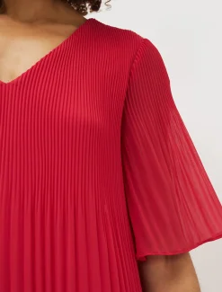 Ella Pleated Shift Dress