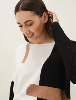 Ellan Colourblock Fine Knit Jumper