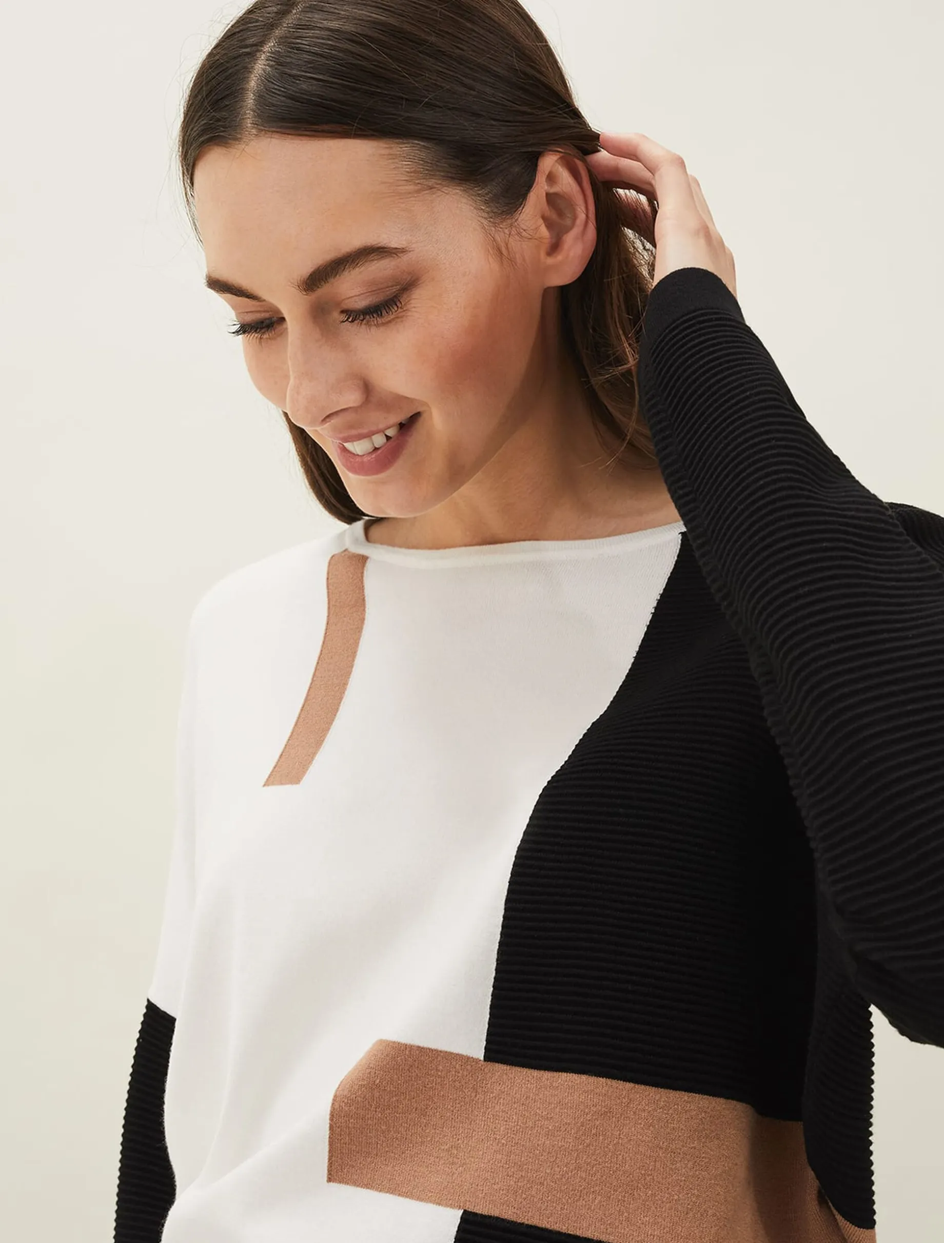 Ellan Colourblock Fine Knit Jumper