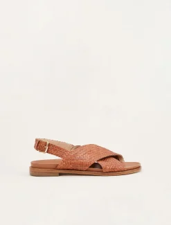 Elle Leather Crossover Sandals