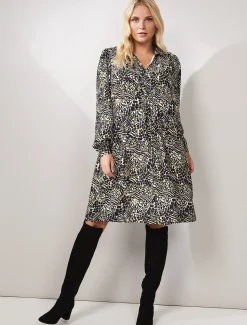 Elle Printed Swing Dress