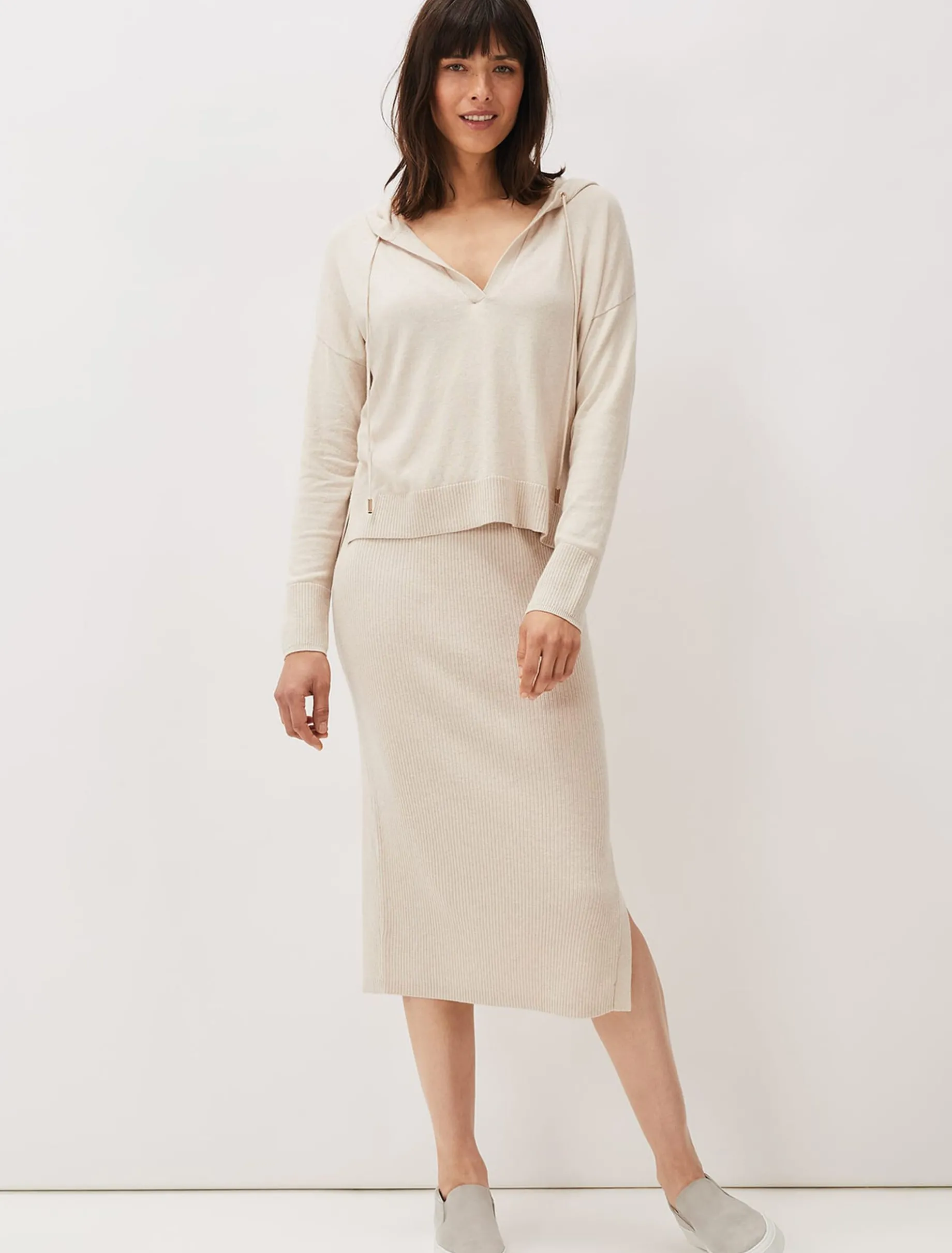 Ellena Eyelet Detail Co-Ord Midi Skirt