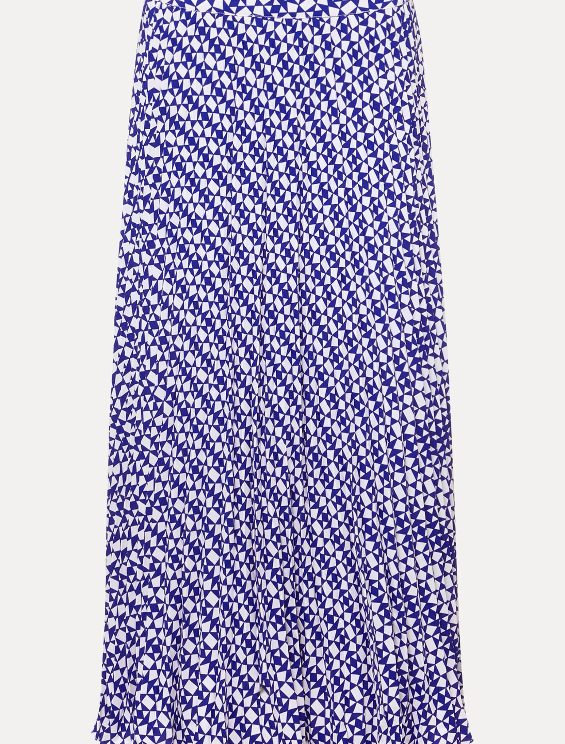 Elmina Geo Pleated Midi Skirt