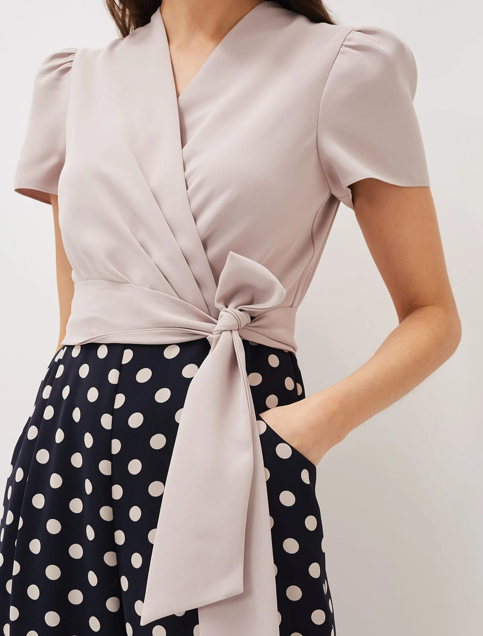Eloise Spot Print Wide Leg Jumpsuit