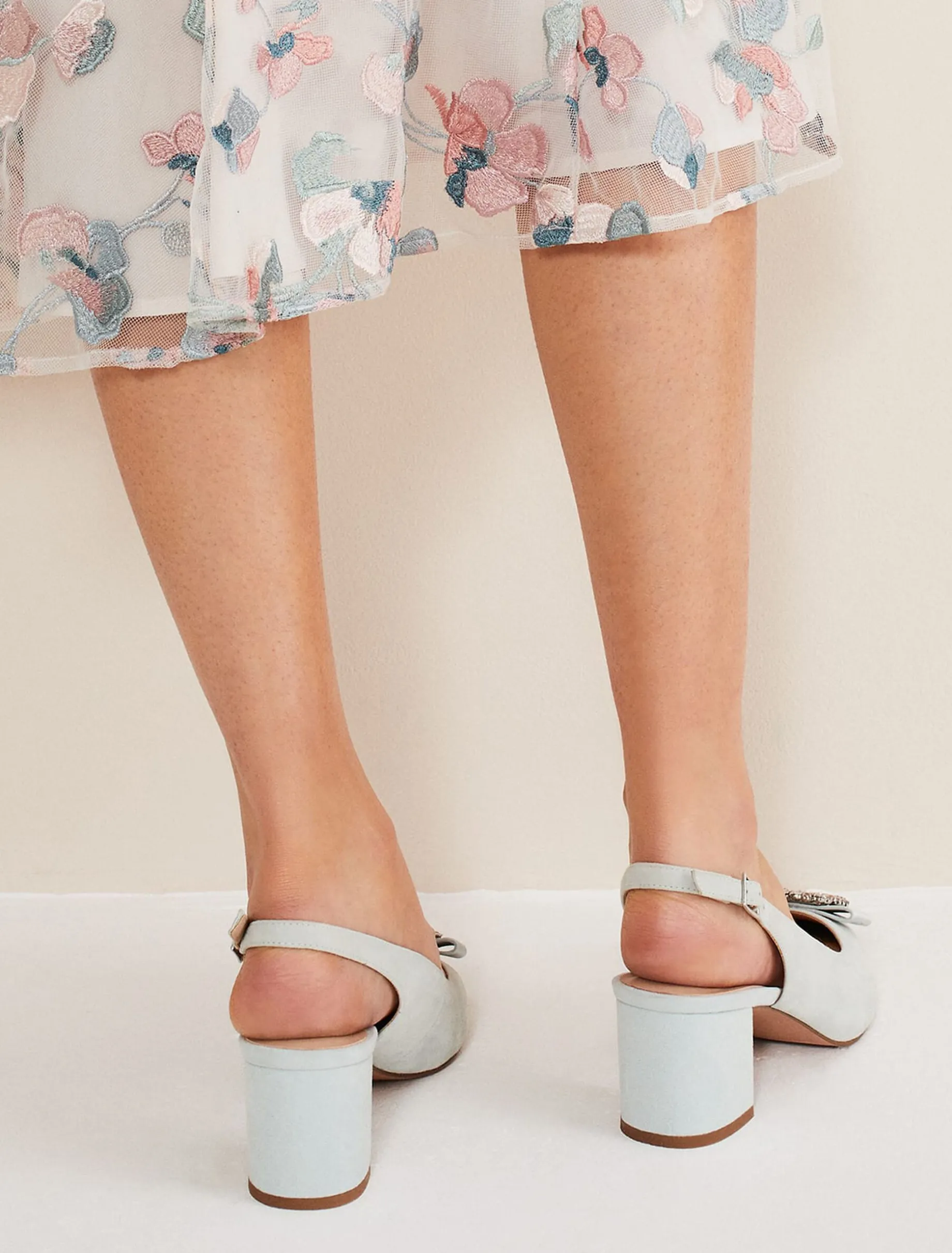 Embellished Block Heel Shoe
