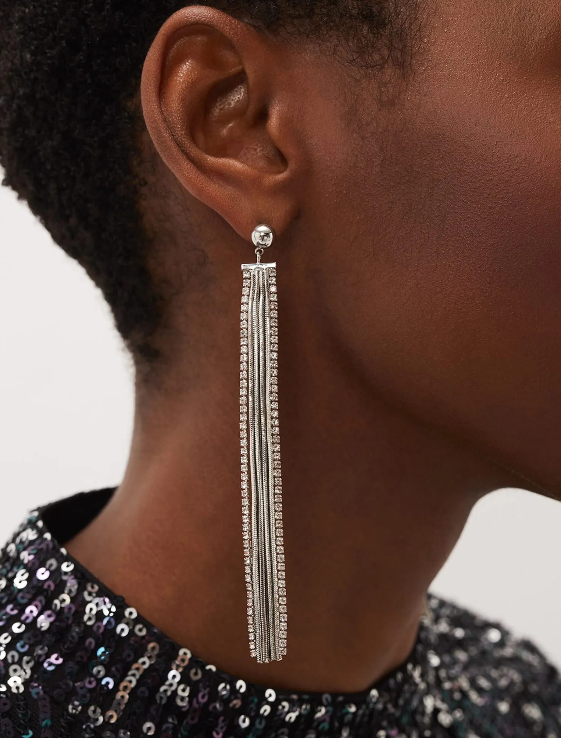 Embellished Chain Earrings