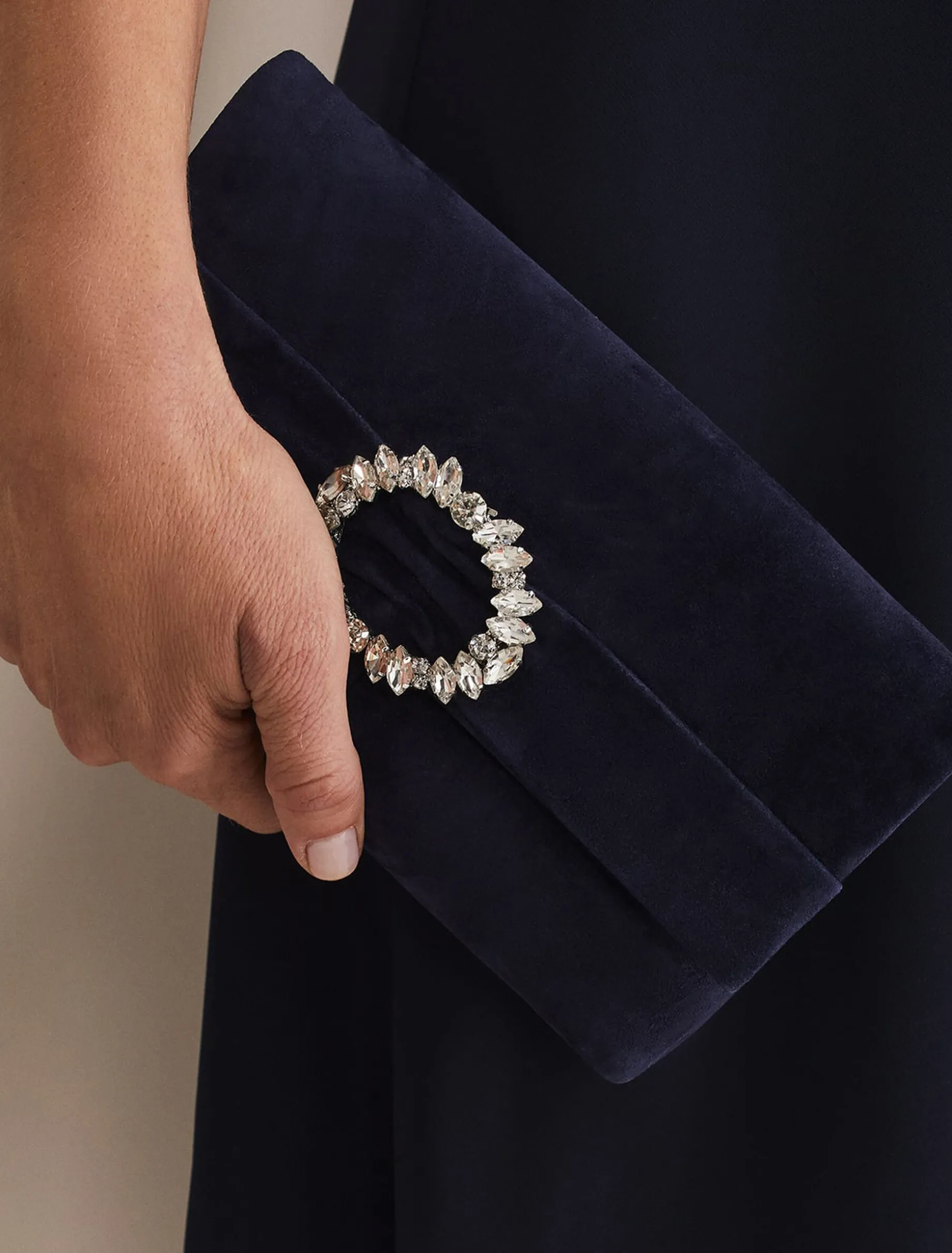 Embellished Slim Clutch Bag