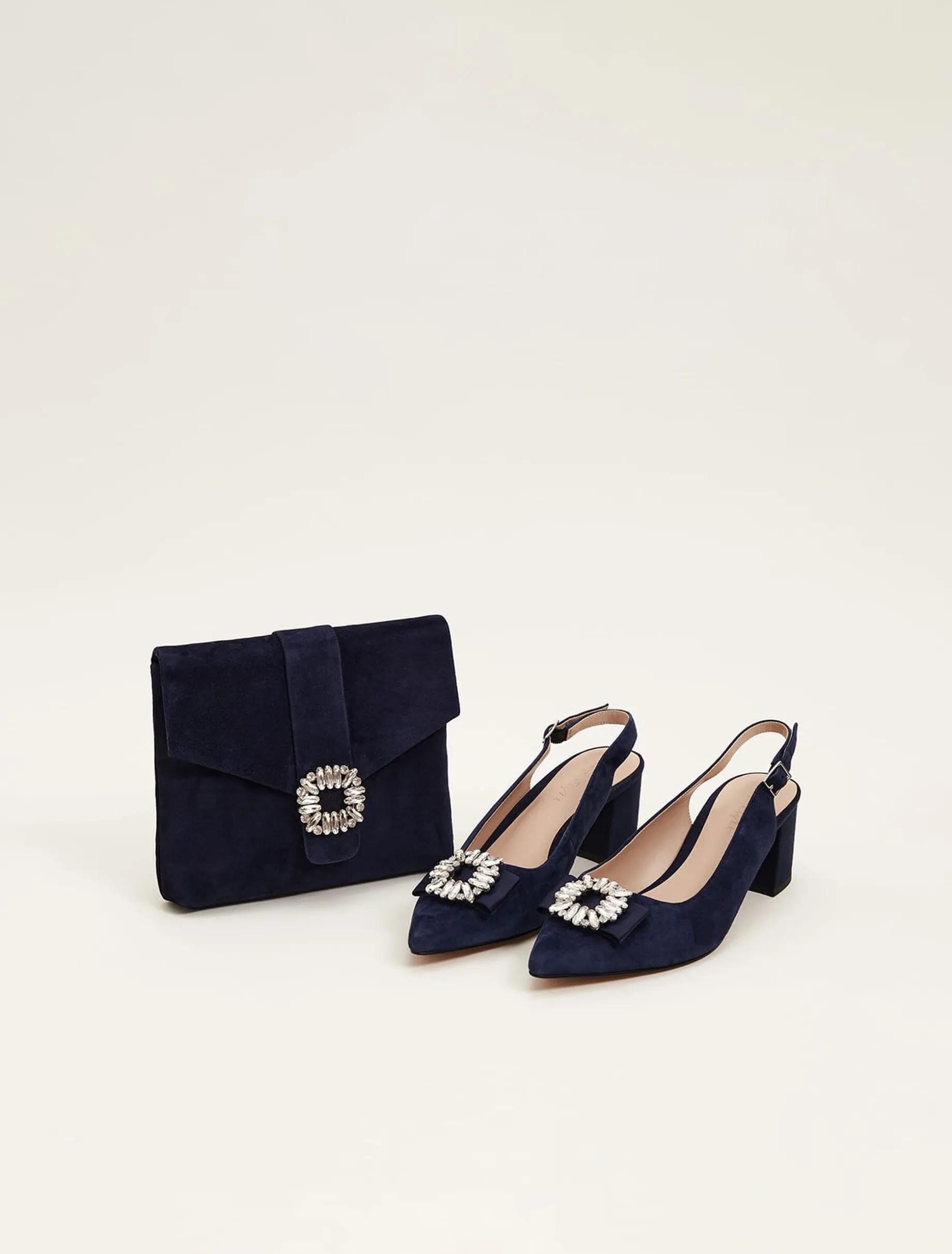 Embellished Toe Block Heel Slingback
