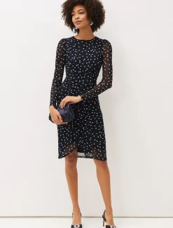 Emilia Spot Mesh Dress