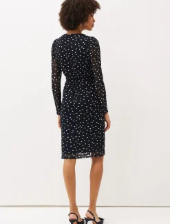 Emilia Spot Mesh Dress
