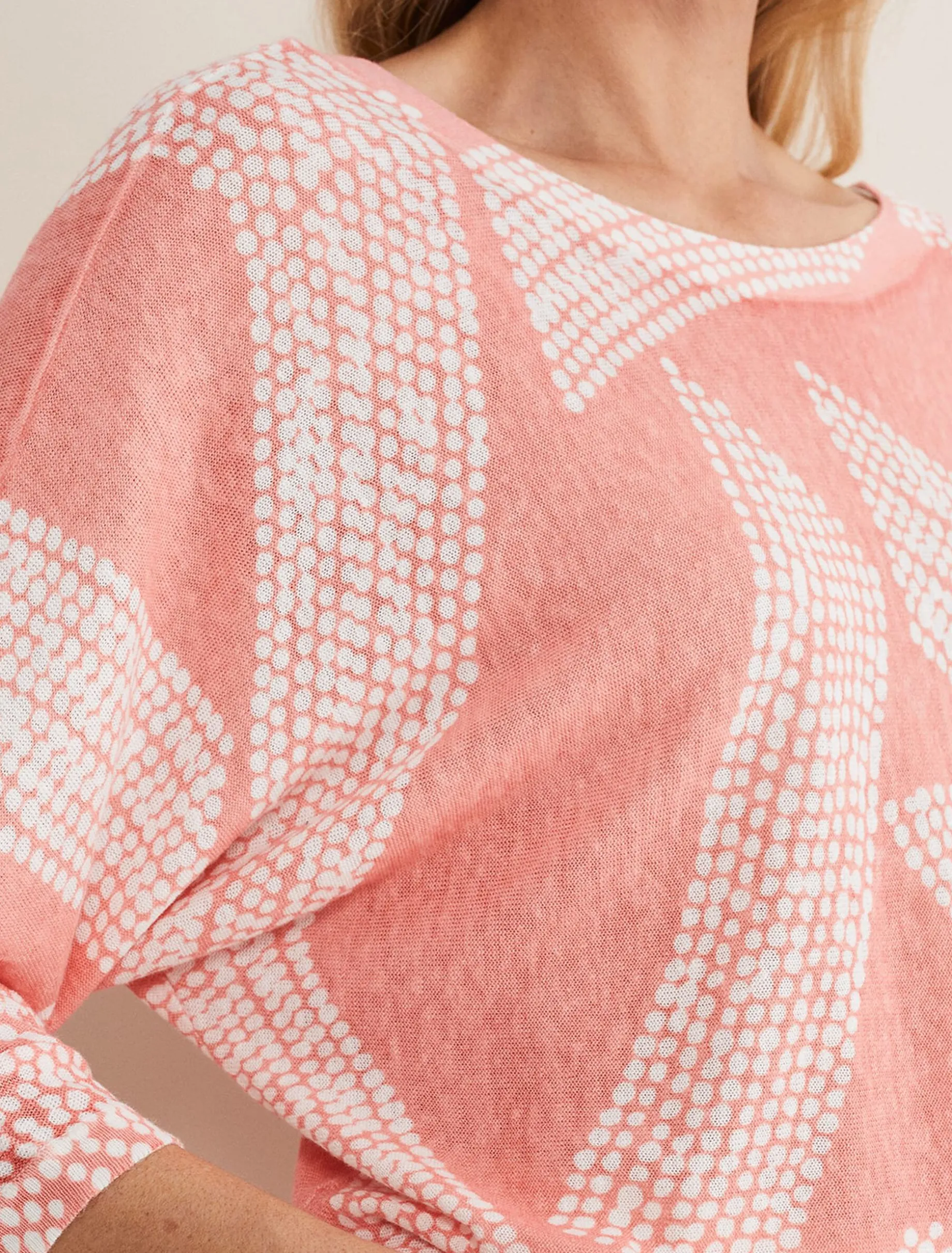 Emma Diagonal Dot Print Knit