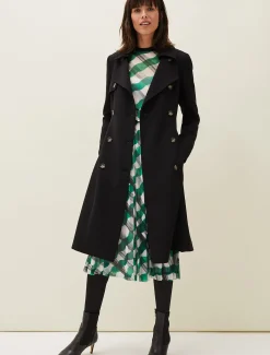 Emmy Pleat Back Trench Coat