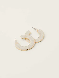 Enamel Hoop Earrings