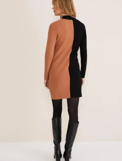 Eris Ribbed Colour Block Knit Tunic
