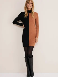Eris Ribbed Colour Block Knit Tunic