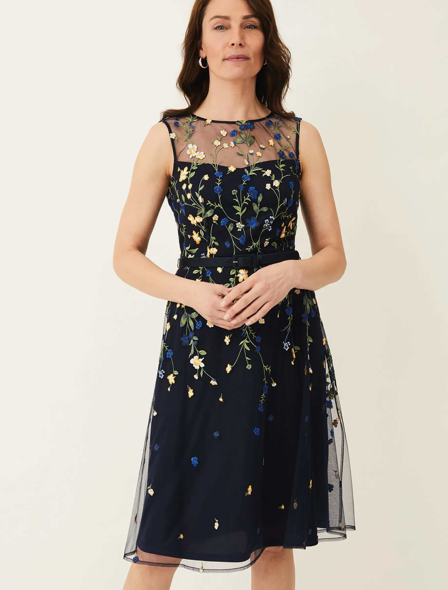 Esmeralda Embroidered Fit & Flare Dress