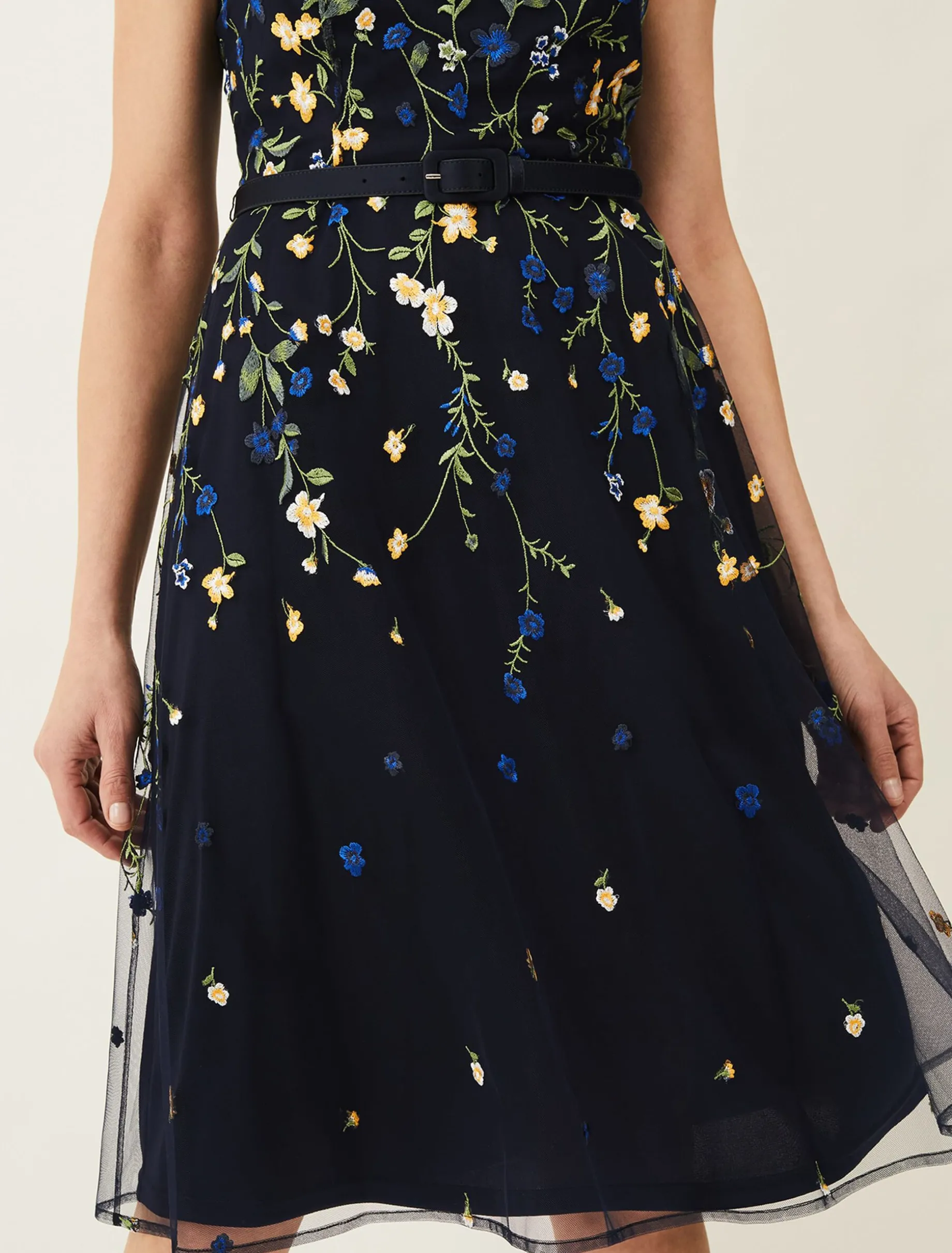 Esmeralda Embroidered Fit & Flare Dress
