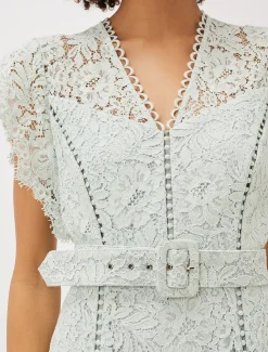 Esmerelda Lace Belted Fishtail Dress