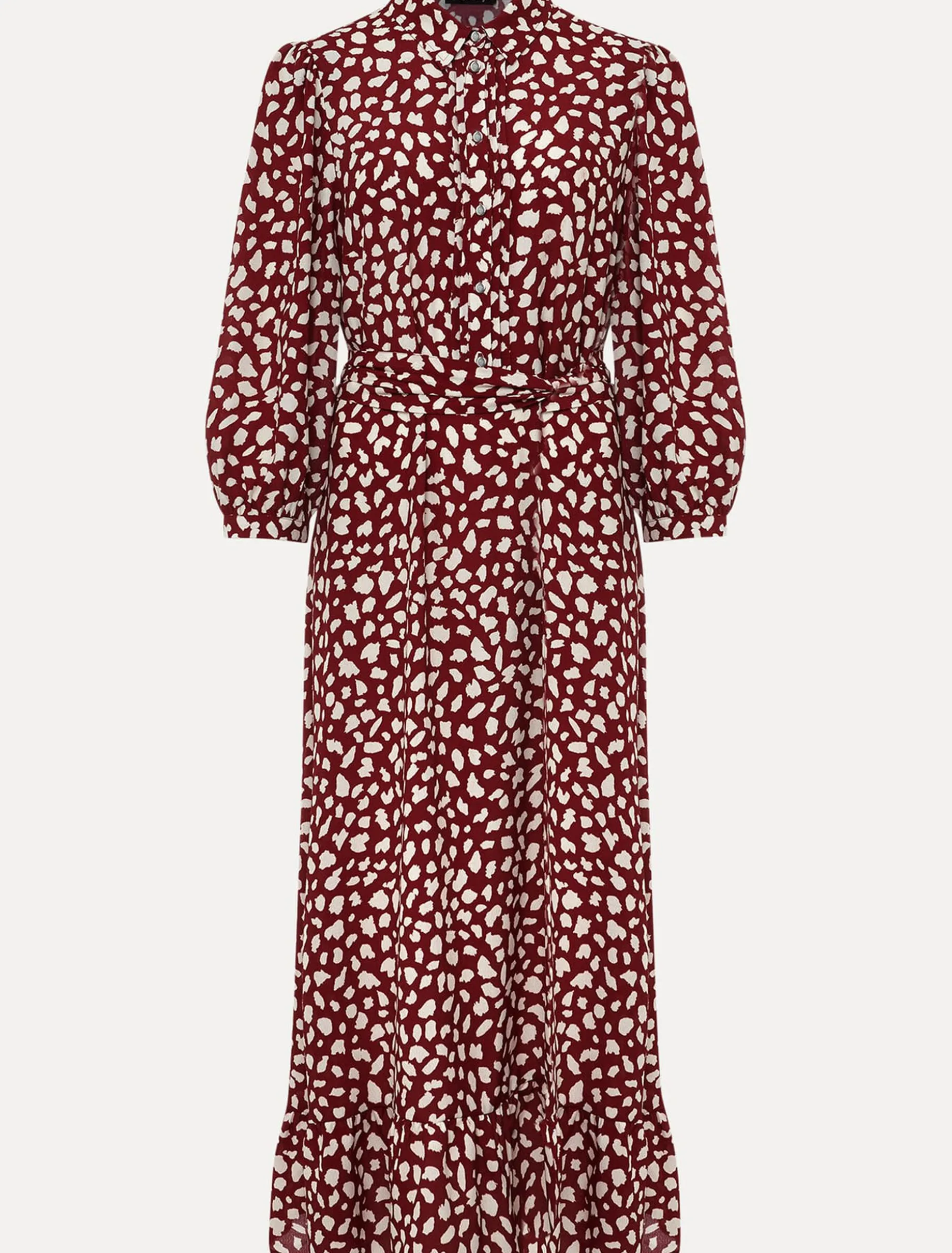 Este Polka Dot Shirt Midi Dress