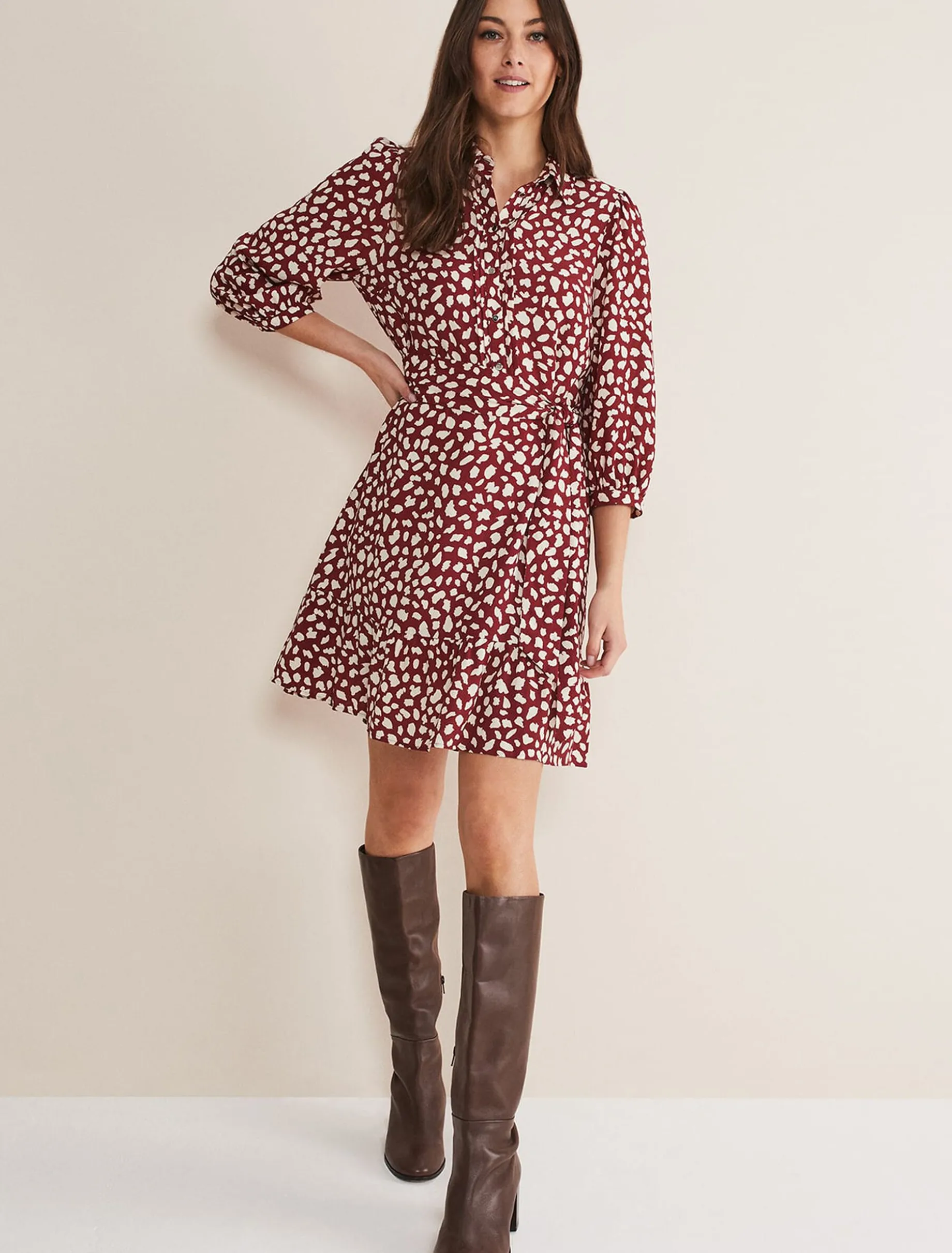 Este Spot Swing Dress