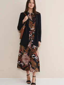 Estelle Paisley Tie Waist Dress