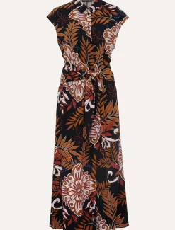 Estelle Paisley Tie Waist Dress