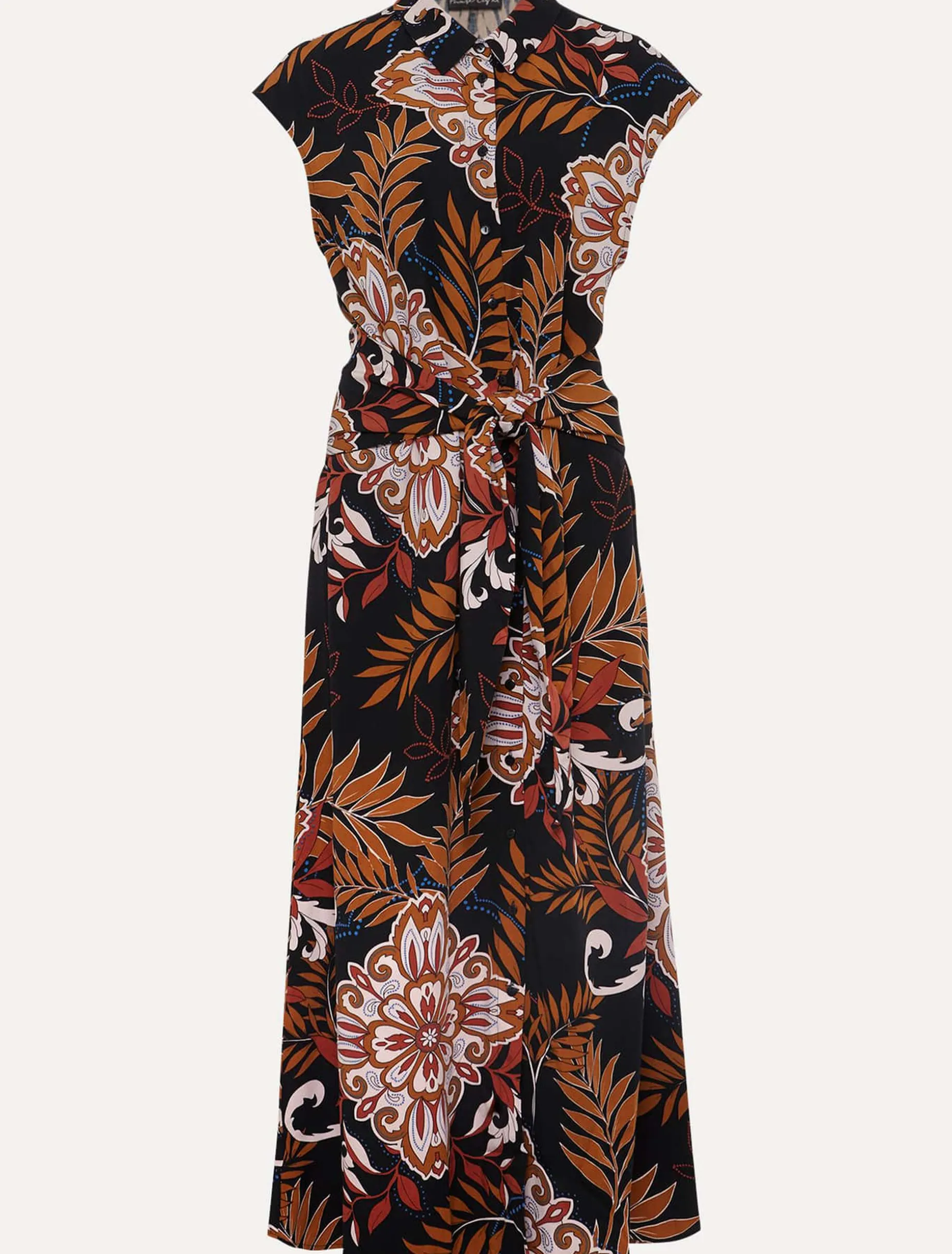 Estelle Paisley Tie Waist Dress