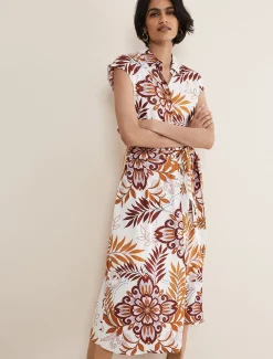 Estelle Paisley Tie Waist Dress