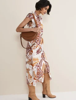 Estelle Paisley Tie Waist Dress