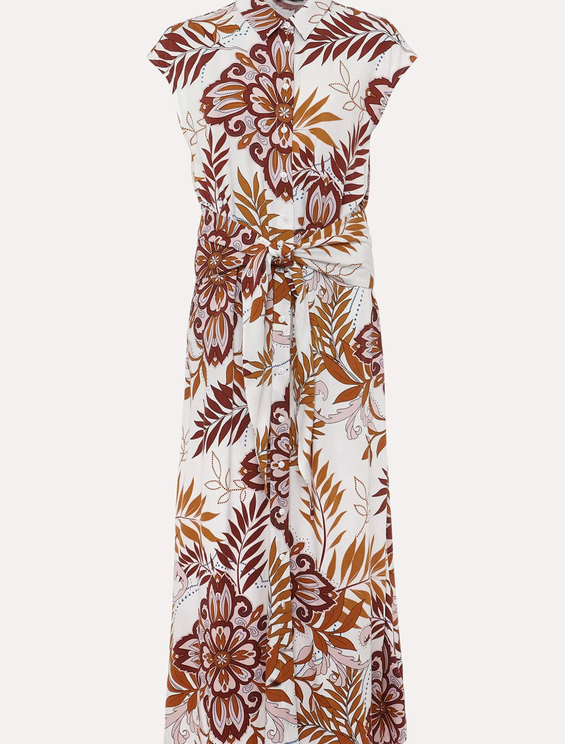 Estelle Paisley Tie Waist Dress