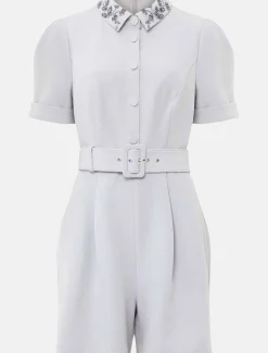 Etta Embelished Collar Playsuit