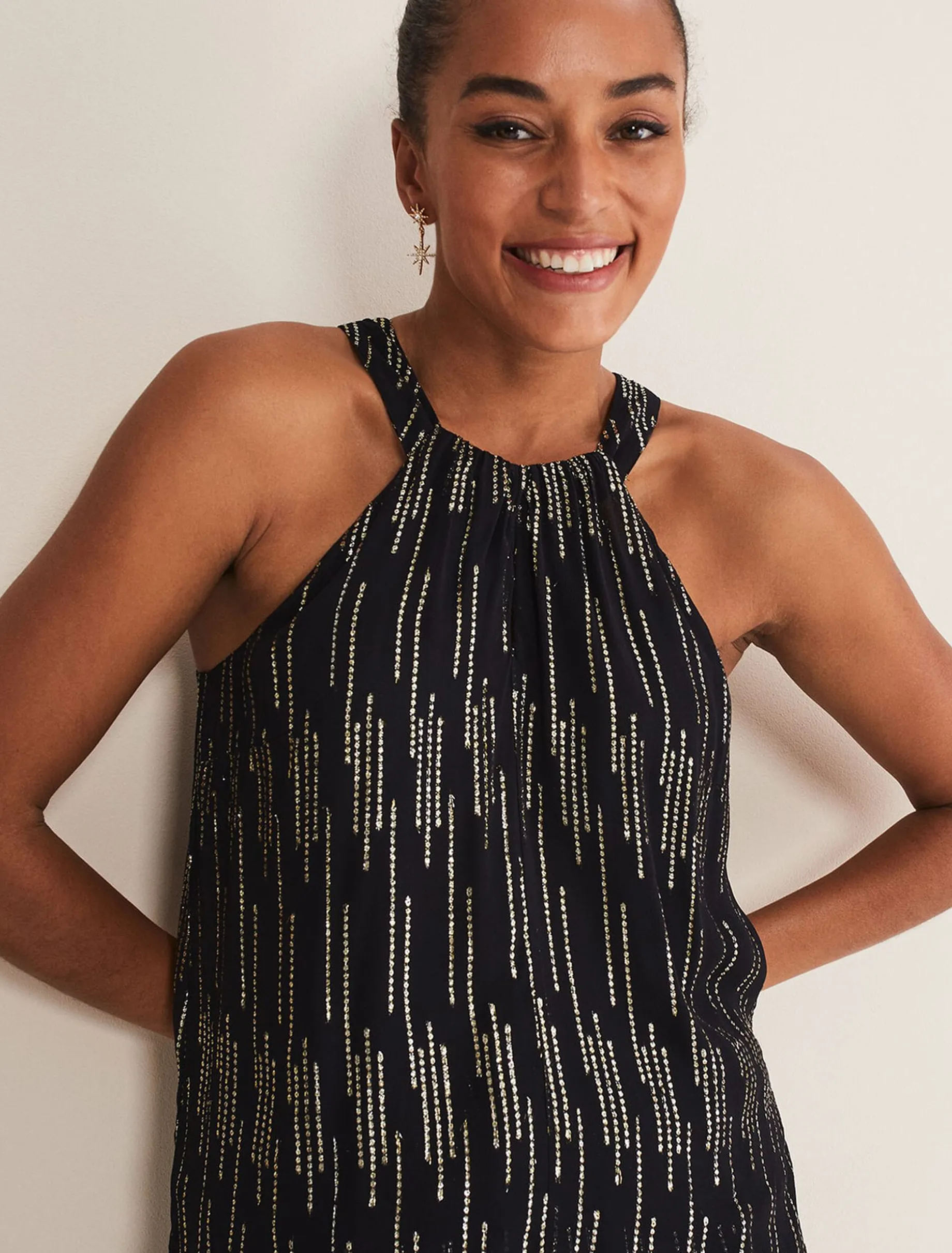 Eula Lurex Halterneck Top Co-Ord
