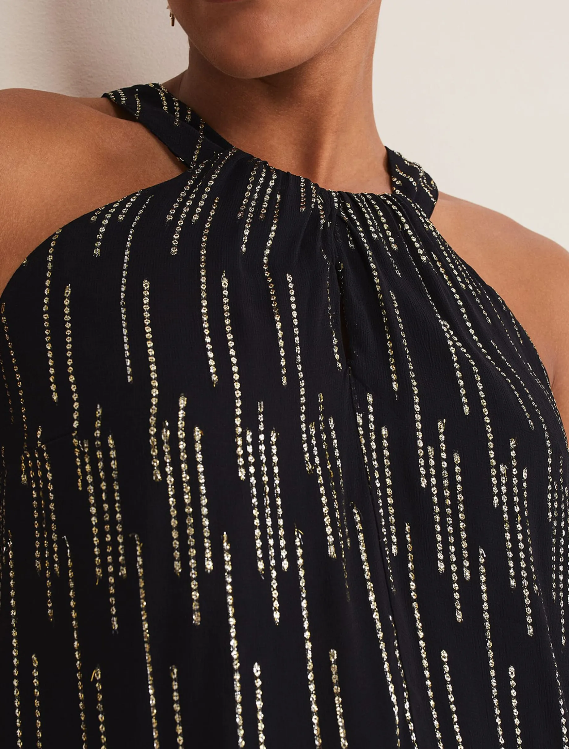 Eula Lurex Halterneck Top Co-Ord
