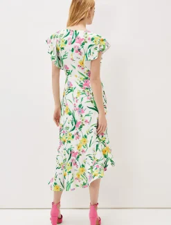 Evelin Printed Frill Hem Dress
