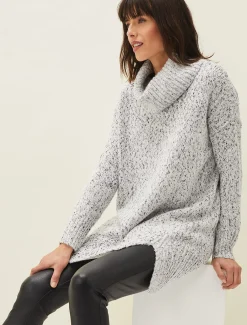 Evia Fleck Knit Jumper Dress