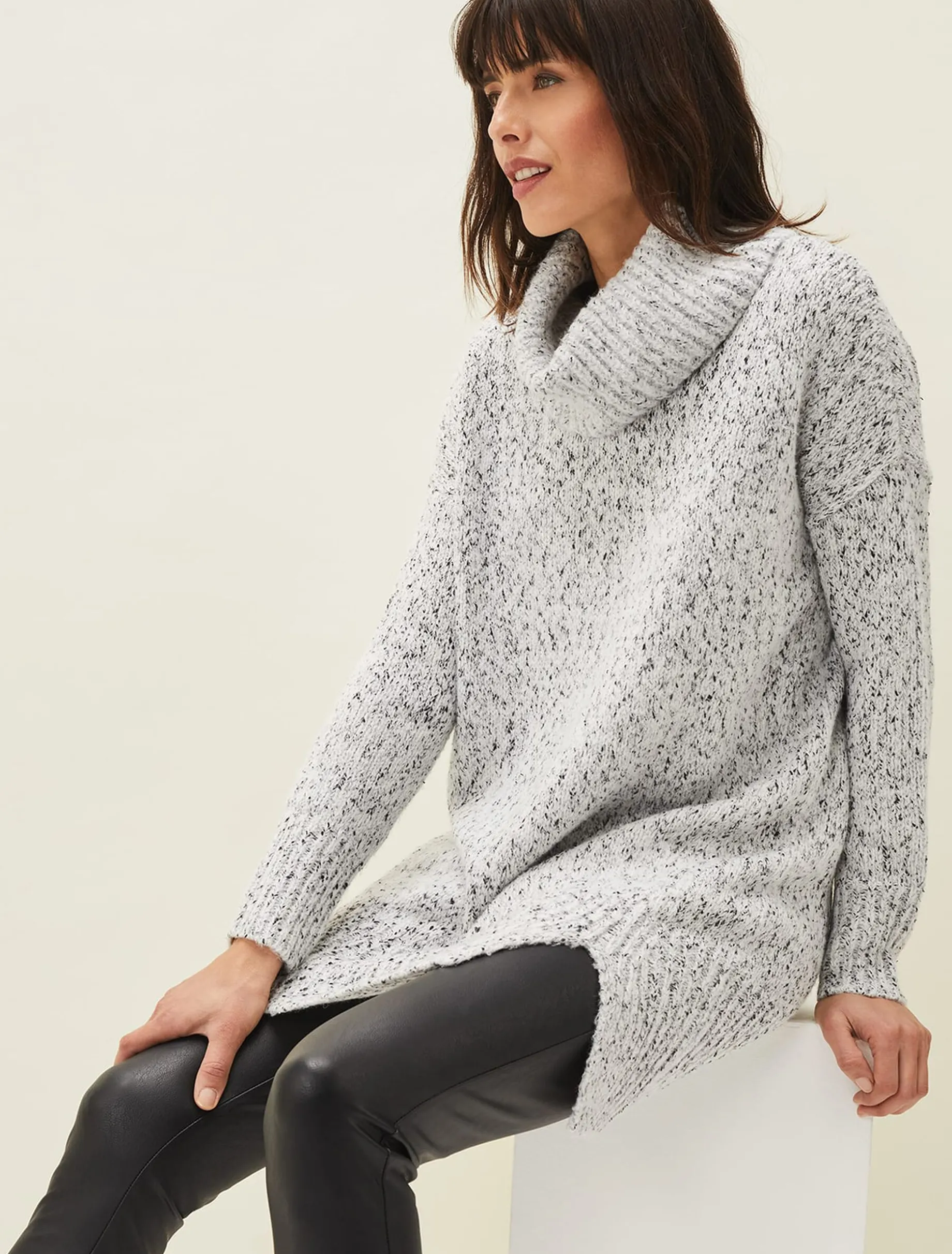 Evia Fleck Knit Jumper Dress