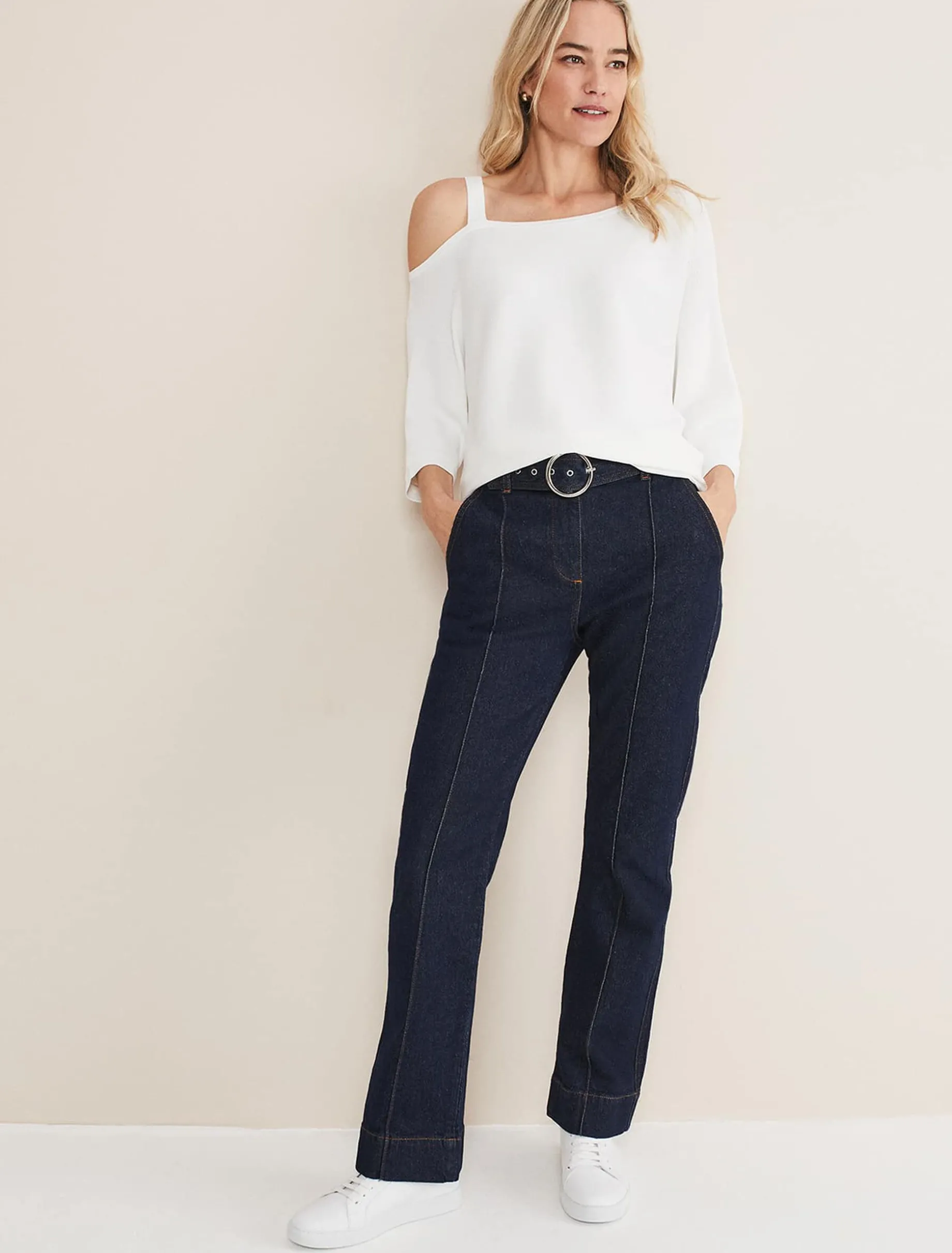 Evie One Shouler Ripple Knit