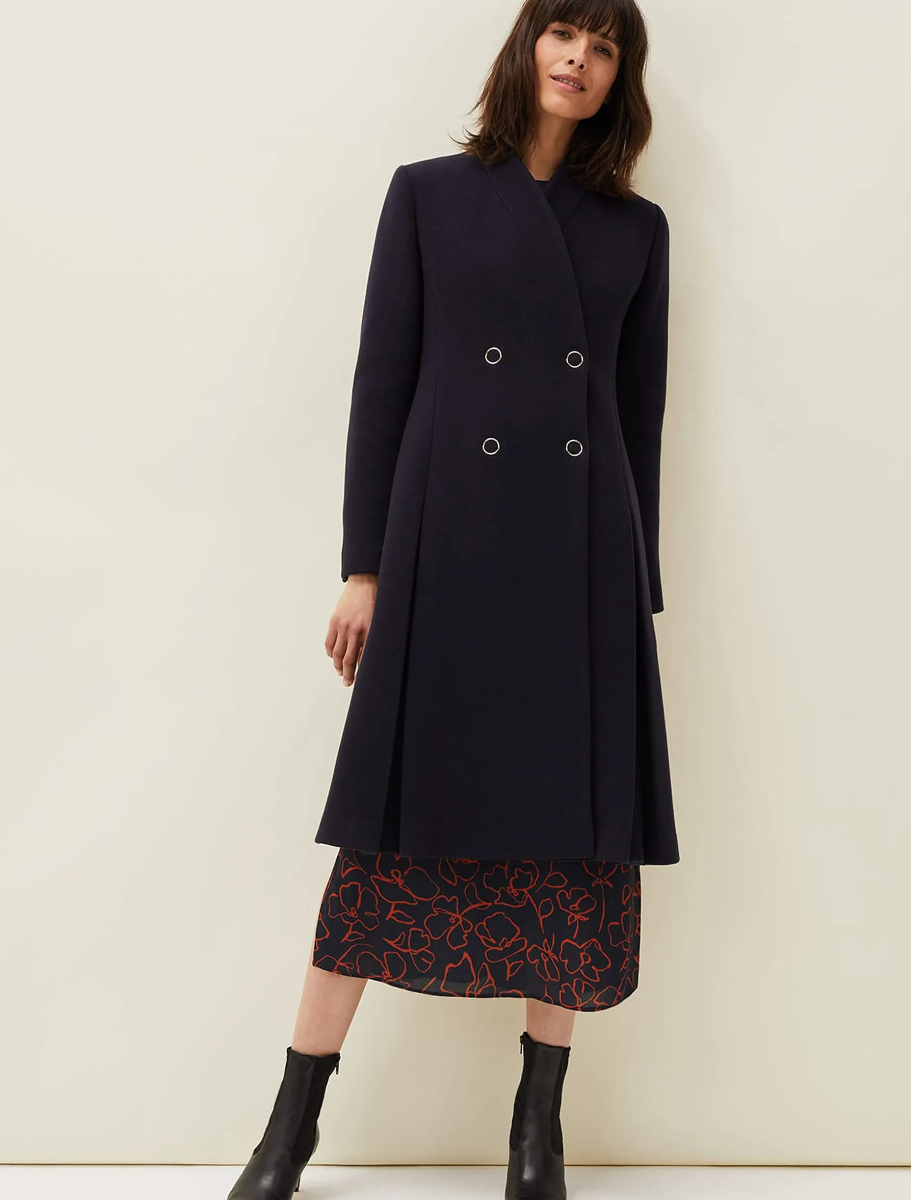 Evie-Rose Fit & Flare Wool Coat